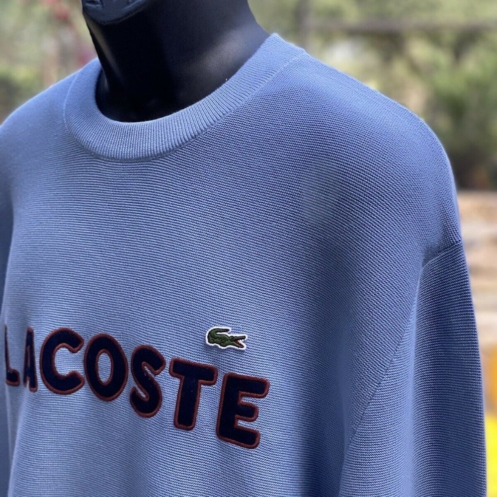 LACOSTE‎ CREW NECK PULLOVER COTTON SWEATER [AH3390] - Picture 4 of 9
